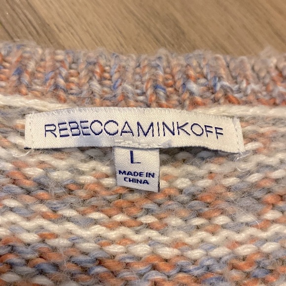 Rebecca Minkoff Page stripe cold shoulder sweater size large - Picture 11 of 14